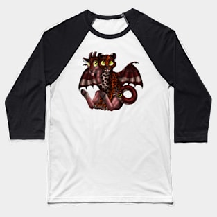 Chimera Cubs: Red Leopard Baseball T-Shirt